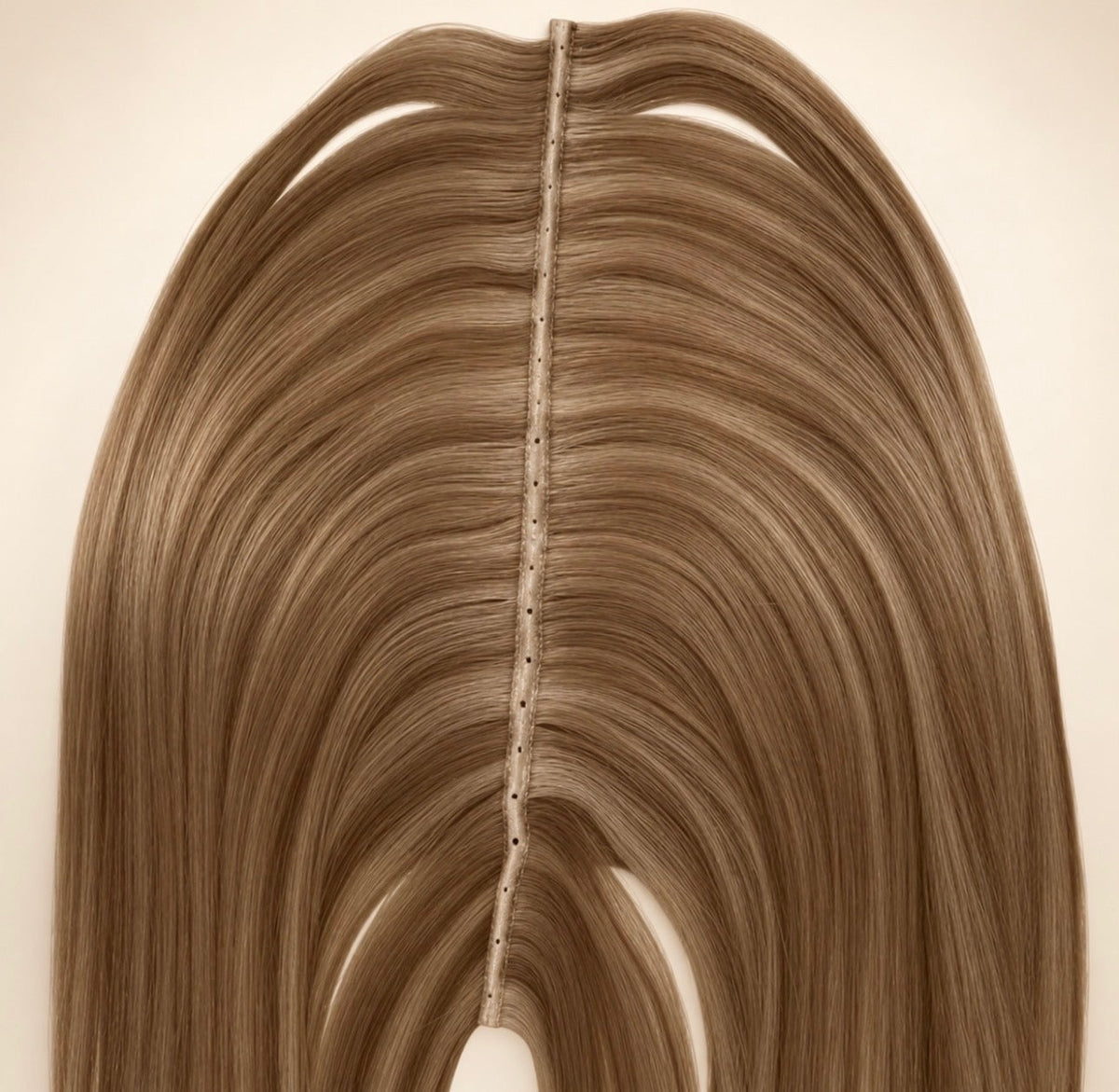 Butterfly weft hair extensions, seam detail