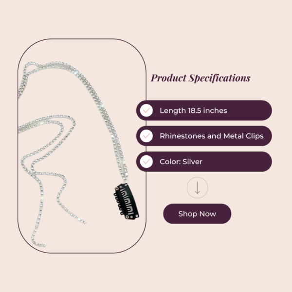 rhinestones hair chain jewelry specifications